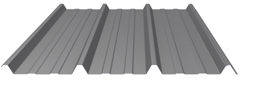 Trapezblech 45-333S Alu 0,7mm RAL9007 25µm PE RSL Dach mit Wasserfalle Premiumvlies