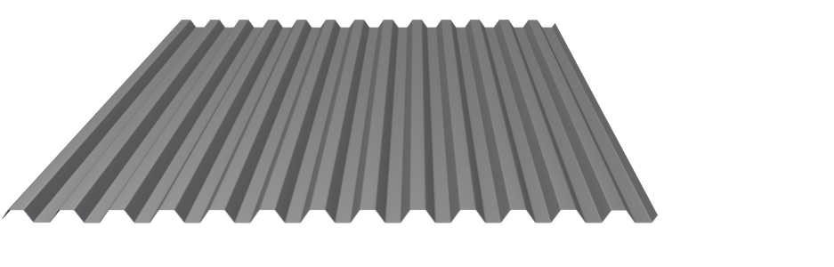 Trapezblech 20-75 Alu 0,9mm RAL9007 25µm PE RSL Dach  Universalvlies
