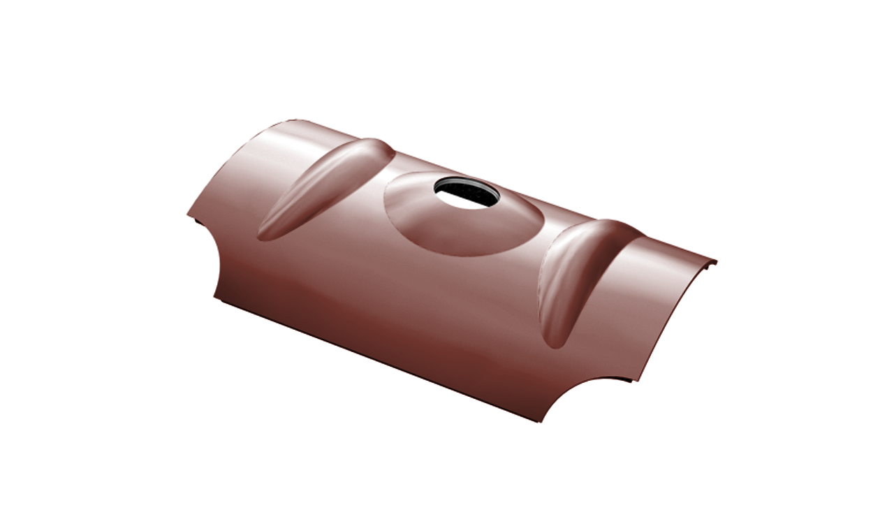 Kalotte Wellblech 18-76 RAL3009