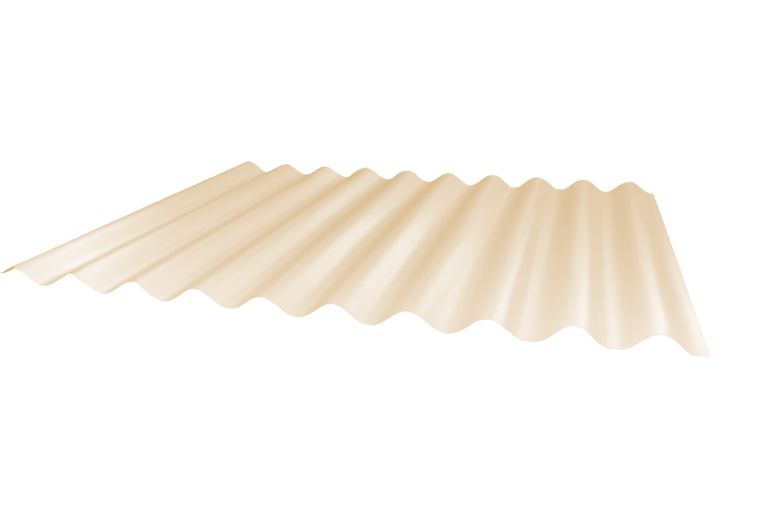 Wellblech 27-111 Stahl 0,75mm RAL1015 25µm PE RSL Dach mit Wasserfalle Universalvlies