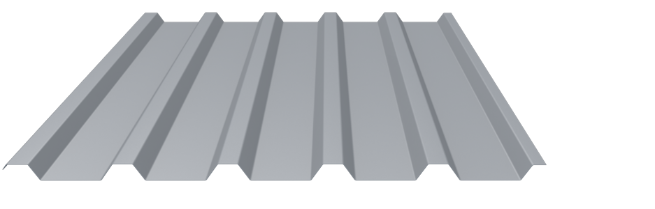 Trapezblech 35-207 Stahl 0,88mm RAL9006 25µm PE RSL Dach  Universalvlies mit Schutzfolie