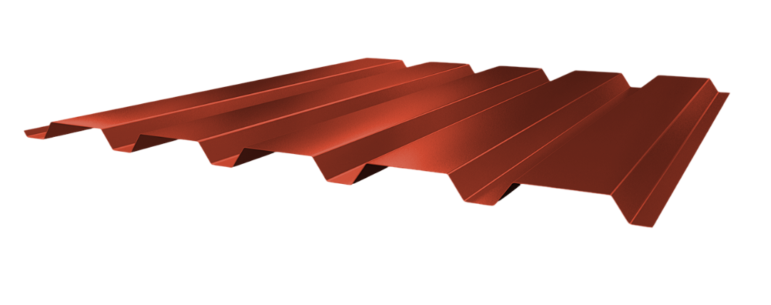 Trapezblech 35-207 Stahl 0,50mm RAL8012 25µm PE RSL Wand   mit Schutzfolie