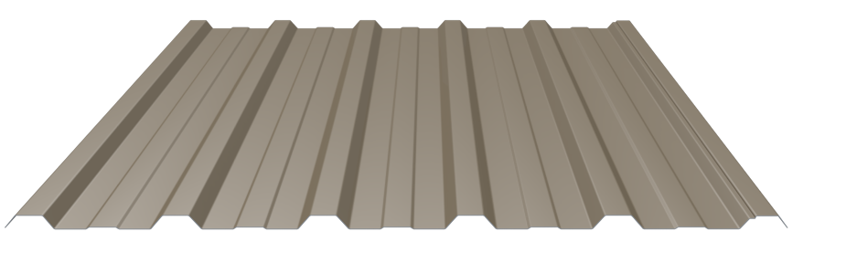 Trapezblech 22-214 Stahl 0,75mm RAL1019 25µm PE RSL Dach mit Wasserfalle Universalvlies