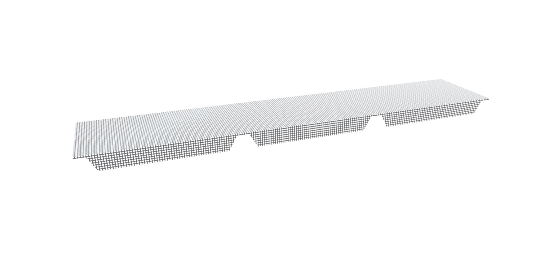 Lüftungsprofil Trapezblech 20-75 Alu symmetrisch Gelocht RV 5-8