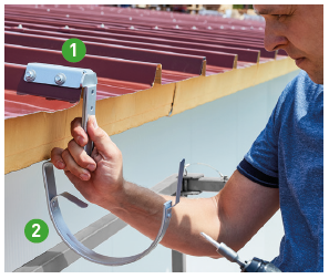 Zambelli Rinnenhaken-Set für Sandwichpaneele – Rinnenhaken und Obergurthalter