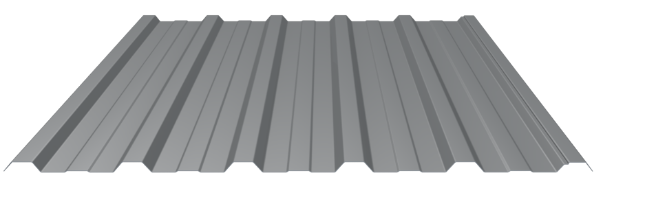 Trapezblech 22-214 Stahl 0,75mm RAL7042 25µm PE RSL Dach mit Wasserfalle  mit Schutzfolie