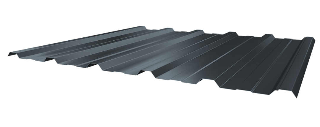 Trapezblech 22-214 Stahl 0,75mm RAL3000 25µm PE RSL Dach mit Wasserfalle Universalvlies mit Schutzfolie