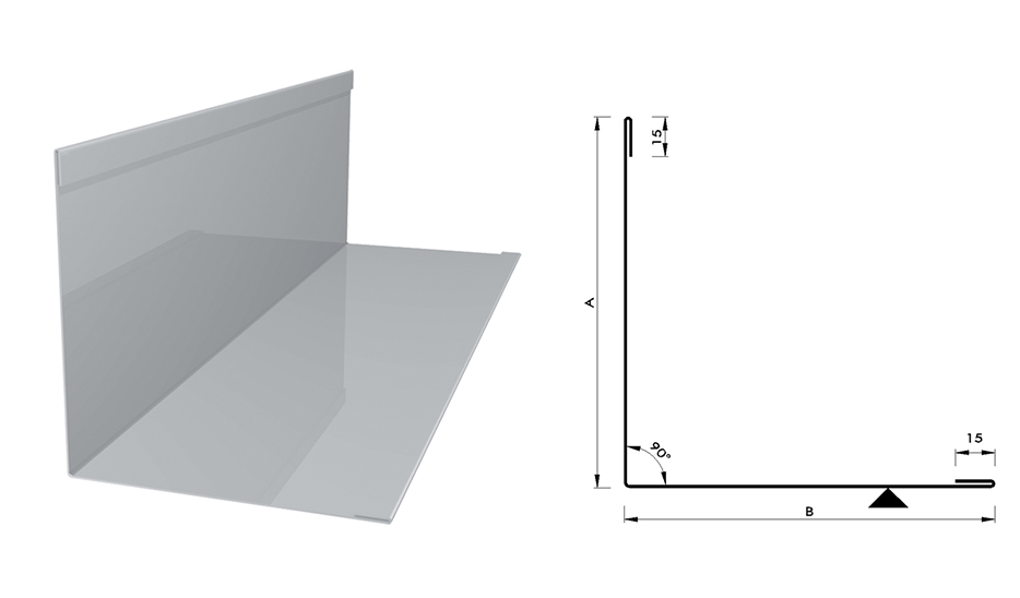 Außeneckprofil  141/141 Alu 0,9mm RAL7016