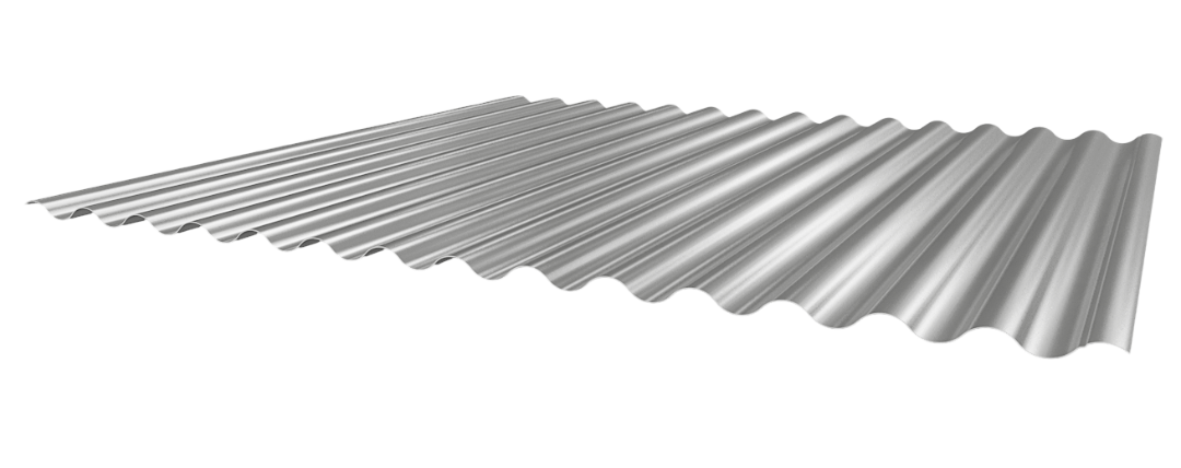 Wellblech 18-76 Stahl 0,75mm RAL9006 25µm PE RSL Dach mit Wasserfalle Premiumvlies