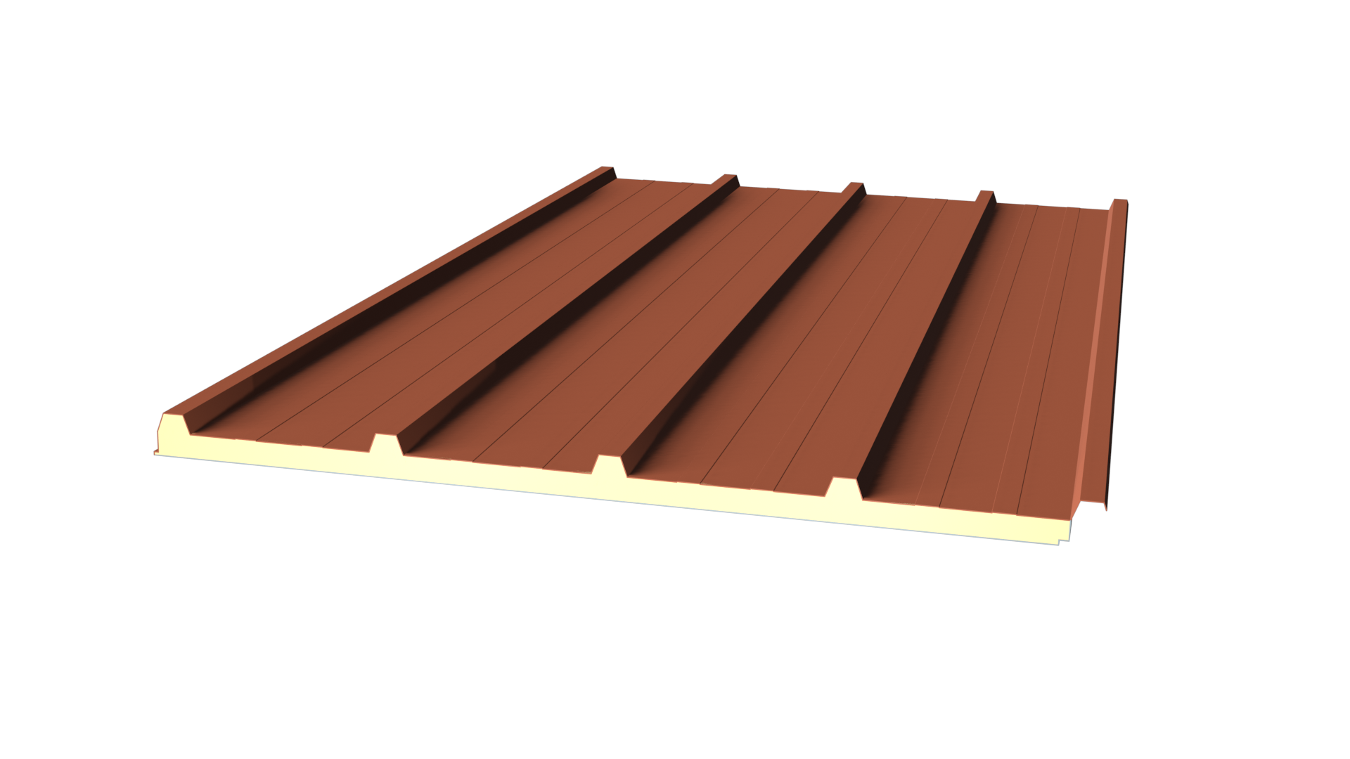 Sandwich Dach 120 RAL8004 