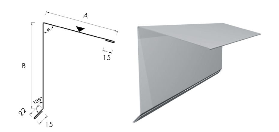 Pultfirst  220/140 Stahl 0,75mm RAL8012