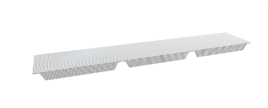 Lüftungsprofil Trapezblech 20-100 Alu Große Sicke Gelocht RV 5-8
