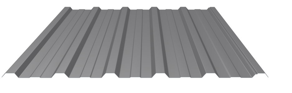 Trapezblech 22-214 Stahl 0,75mm RAL9007 25µm PE RSL Dach mit Wasserfalle Universalvlies mit Schutzfolie