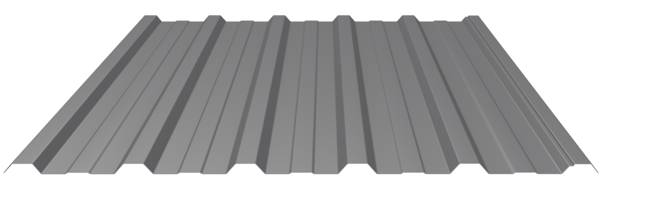 Trapezblech 22-214 Alu 0,9mm RAL9007 25µm PE RSL Dach mit Wasserfalle Universalvlies