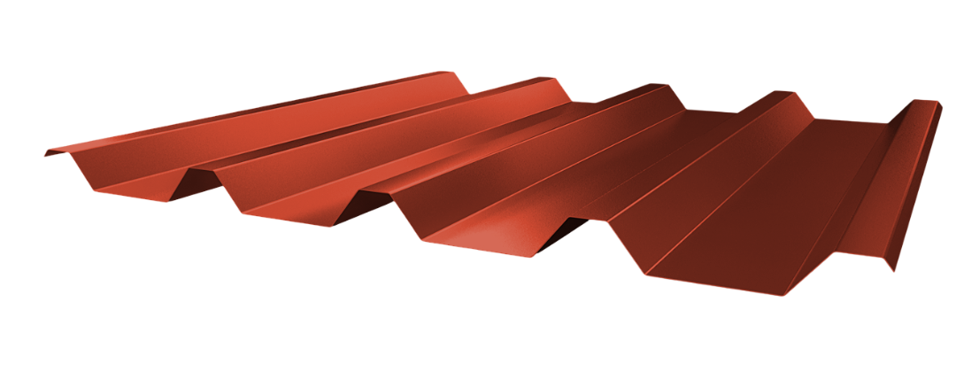 Trapezblech 50-250 Stahl 0,63mm RAL8012 50µm PE RSL Dach  Premiumvlies mit Schutzfolie