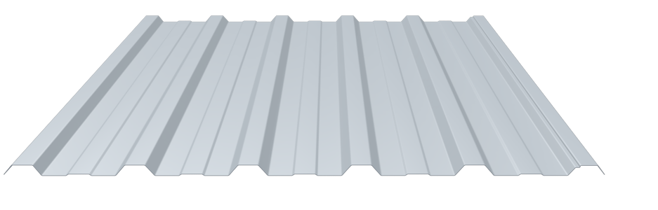 Trapezblech 22-214 Stahl 0,75mm RAL7035 25µm PE RSL Dach mit Wasserfalle Universalvlies