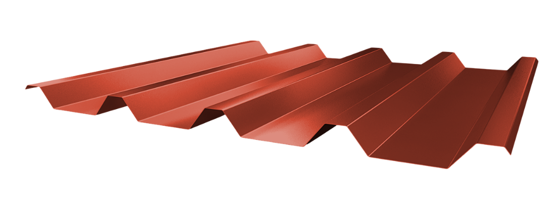 Trapezblech 50-250 Stahl 0,75mm RAL8004 25µm PE RSL Dach  Premiumvlies