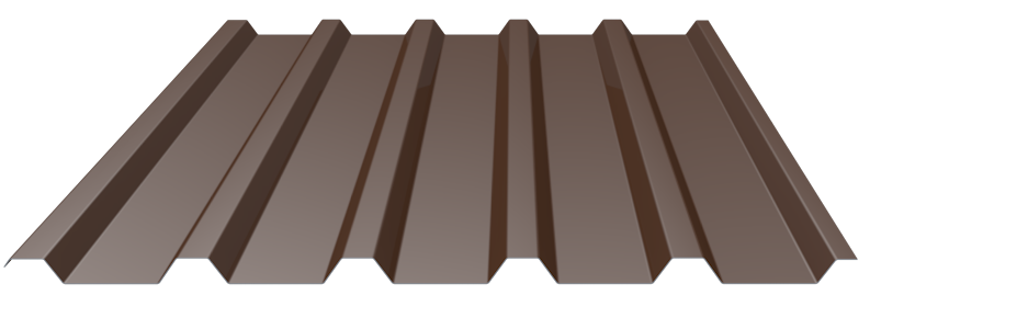 Trapezblech 35-207 Alu 0,7mm RAL8011 25µm PE RSL Dach  Premiumvlies
