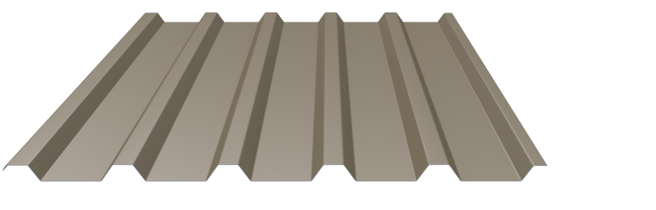 Trapezblech 35-207 Stahl 0,75mm RAL1019 25µm PE RSL Dach  Universalvlies