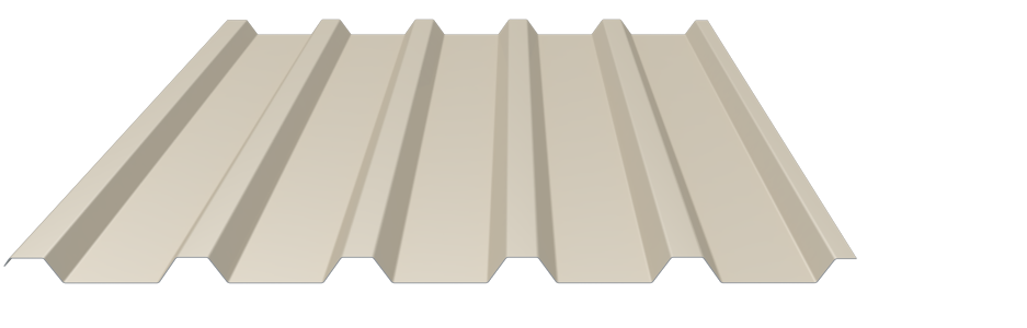 Trapezblech 35-207 Stahl 0,75mm RAL1015 25µm PE RSL Dach  Universalvlies