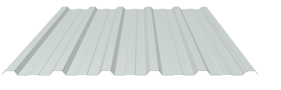 Trapezblech 22-214 Stahl 0,63mm RAL9002 25µm PE RSL Dach mit Wasserfalle  mit Schutzfolie