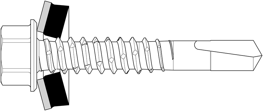 Bohrschraube Edelstahl 5,5x31mm blank S16 SW 8 Stahl