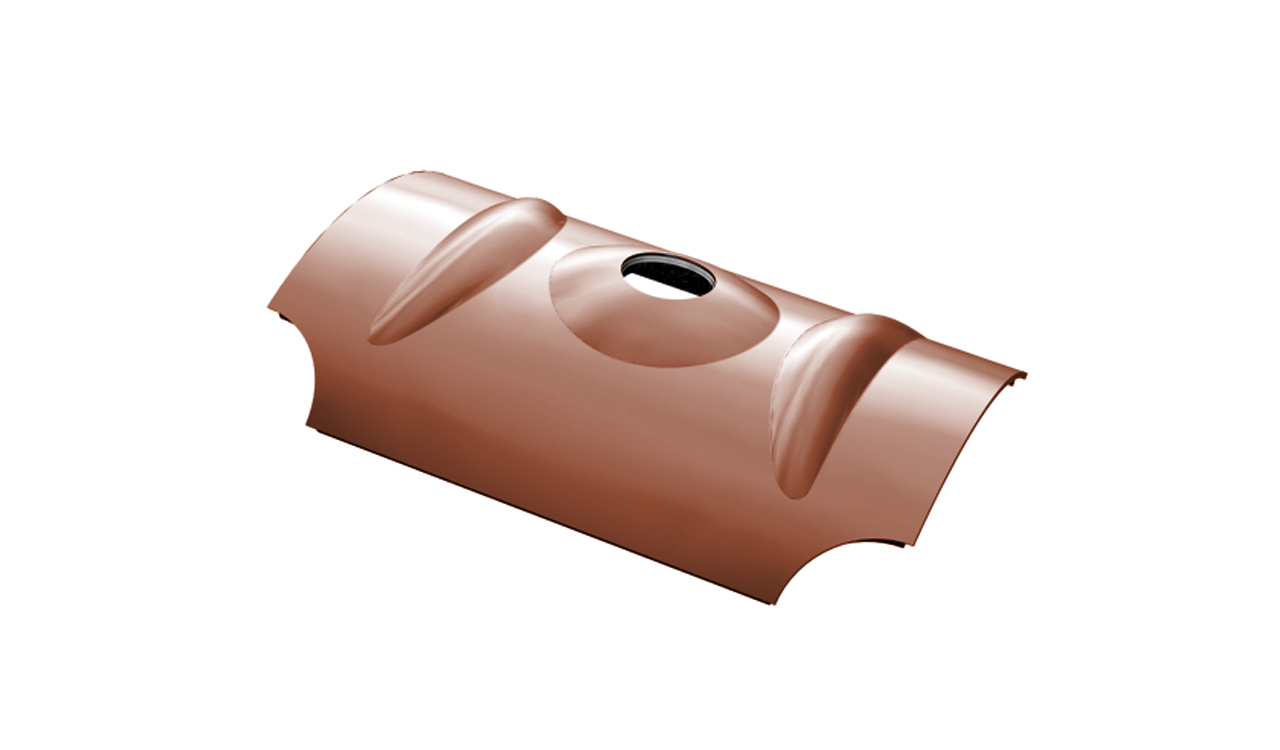 Kalotte Wellprofil 55-177 RAL8004