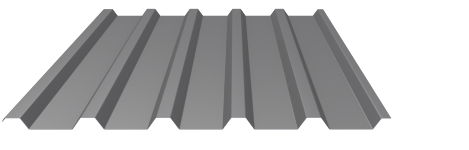 Trapezblech 35-207 Alu 0,9mm RAL9007 25µm PE RSL Dach  Universalvlies