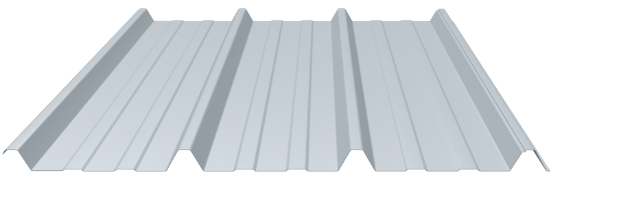 Trapezblech 45-333S Stahl 0,75mm RAL7035 25µm PE RSL Dach mit Wasserfalle Universalvlies