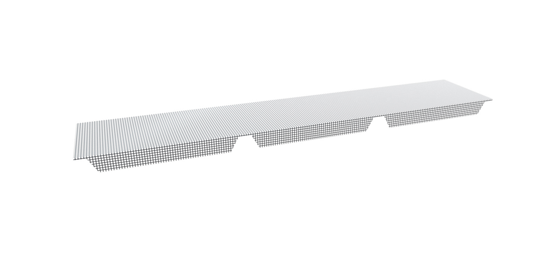 Lüftungsprofil Trapezblech 40-100 Alu symmetrisch Gelocht RV 5-8